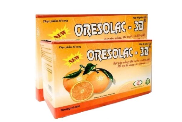 Oresolac 3B Hương vị cam (Hộp 40 gói x 4,1g)